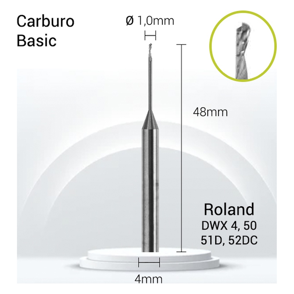 Carburo 4mm para PMMA R4-J10-010