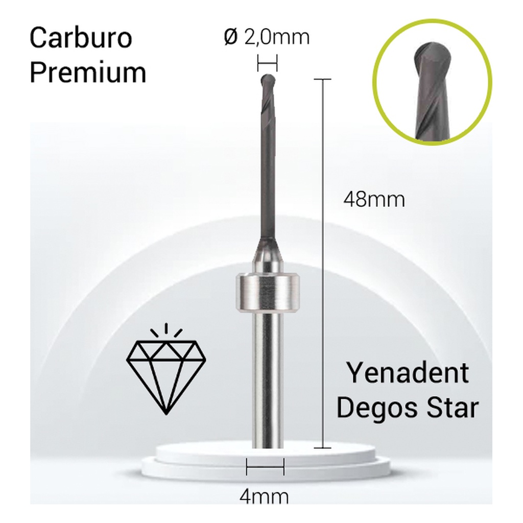 Carburo + Diamante 3mm para Y4-J23-020