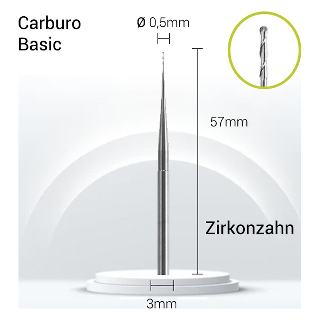 Carburo 3mm para Zirconio,PMMA,Cera, Sinter ZZ3-J10-005