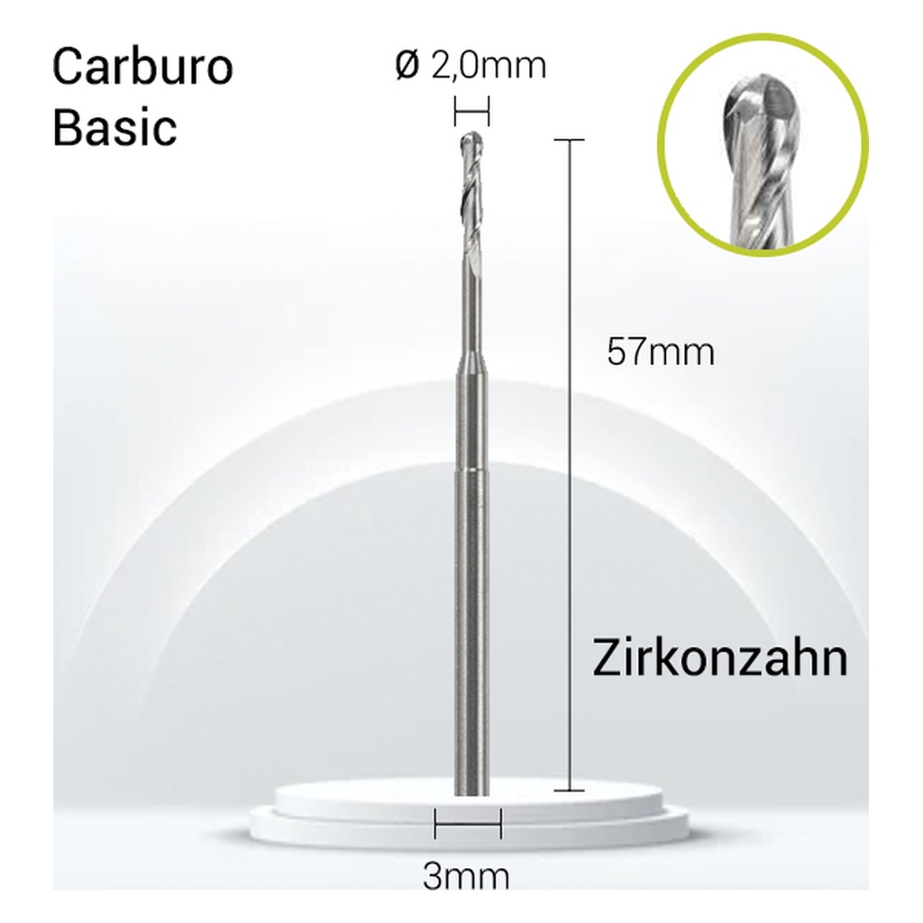 Carburo 3mm para PMMA,Cera ZZ3-J12-020