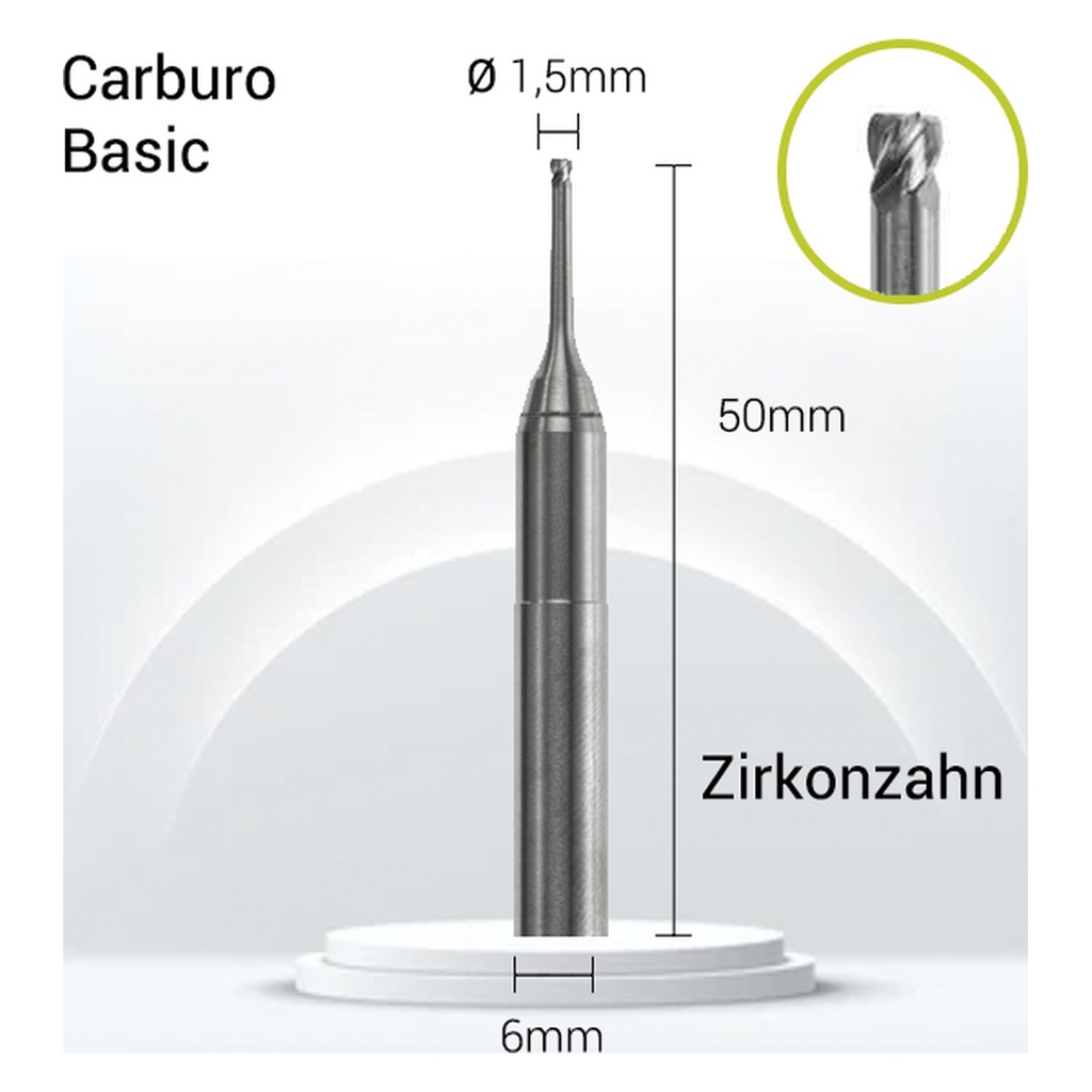 Carburo 6mm para CrCo, Titanio ZZ6-J15-015
