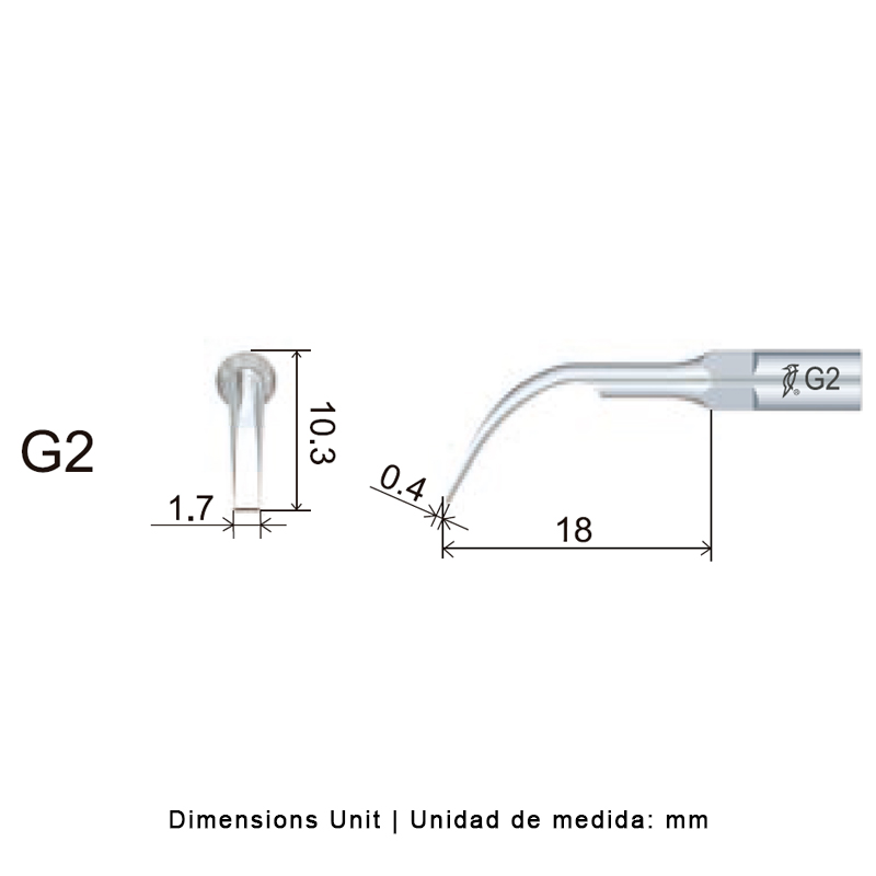 Punta ultrasonidos Woodpecker G2 compatible EMS | Profilaxis