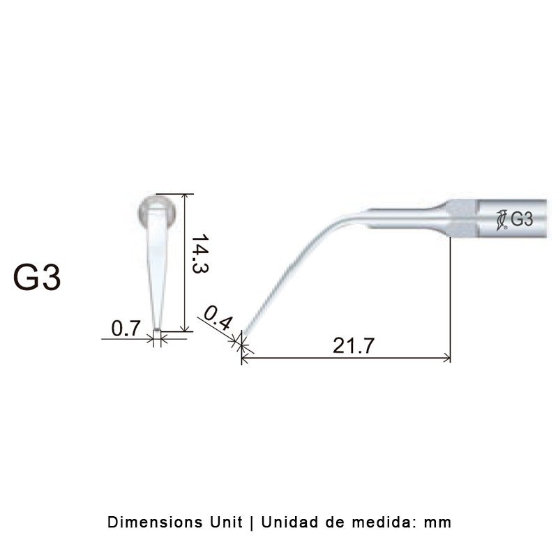 Punta ultrasonidos Woodpecker G3 compatible EMS | Profilaxis