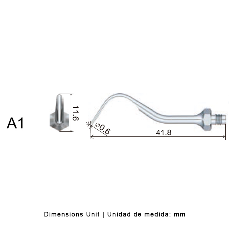 Punta ultrasonidos A1 Woodpecker compatible Amdent | Profilaxis