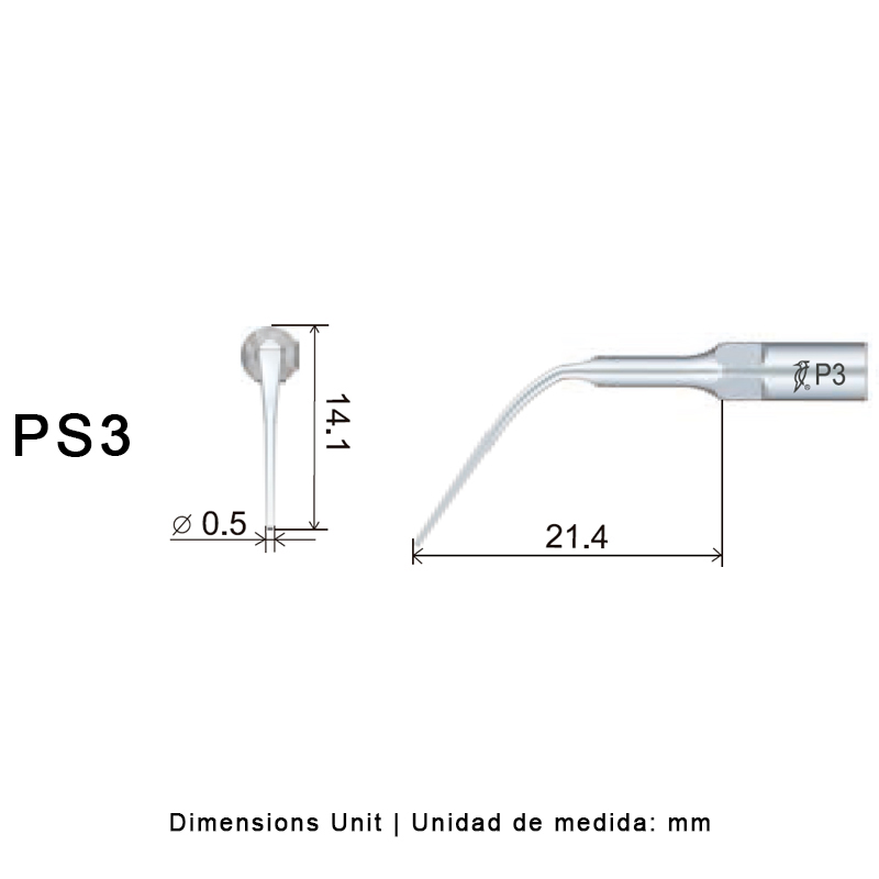Punta ultrasonidos Woodpecker PS3 compatible Sirona | Perio