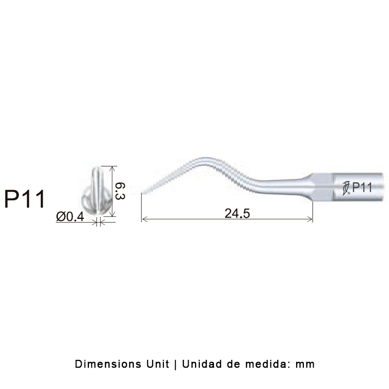 Punta ultrasonidos Woodpecker P1 compatible EMS | Perio