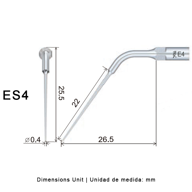 Punta ultrasonidos Woodpecker ES4 compatible SIRONA | Endo