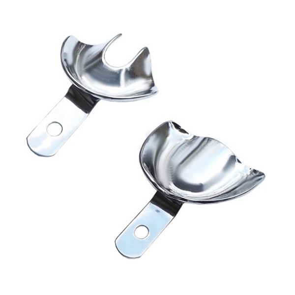 Juego de 8 Cubetas de Impresión Lisas para Edéntulos