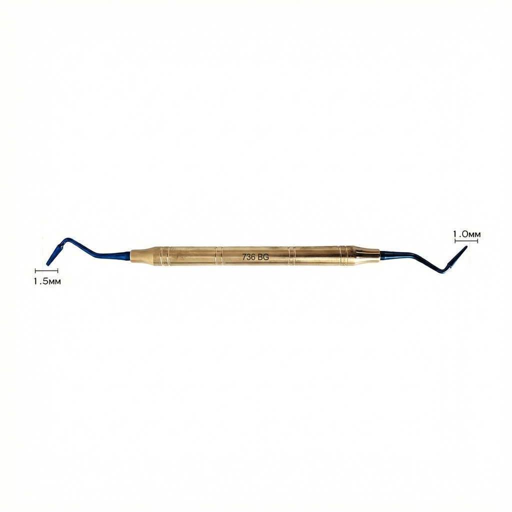 Atacador Doble Lanza de titanio (Mango Tornado) 8mm Azul/Dorado