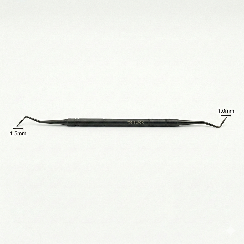 Atacador Doble Lanza de titanio (Mango Tornado) 8mm Negro