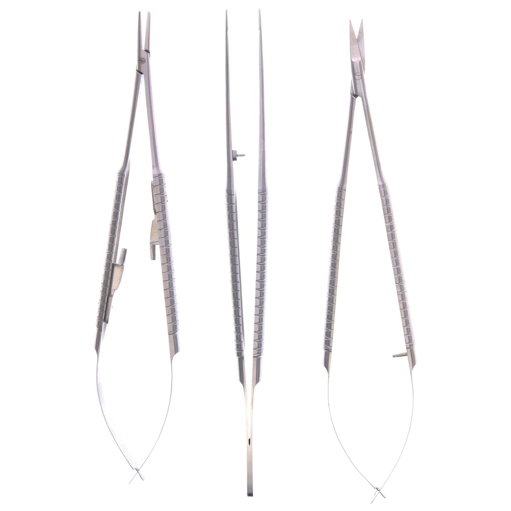 Kit Micro Cirugía (04 unidades) 18cm Punta Recta