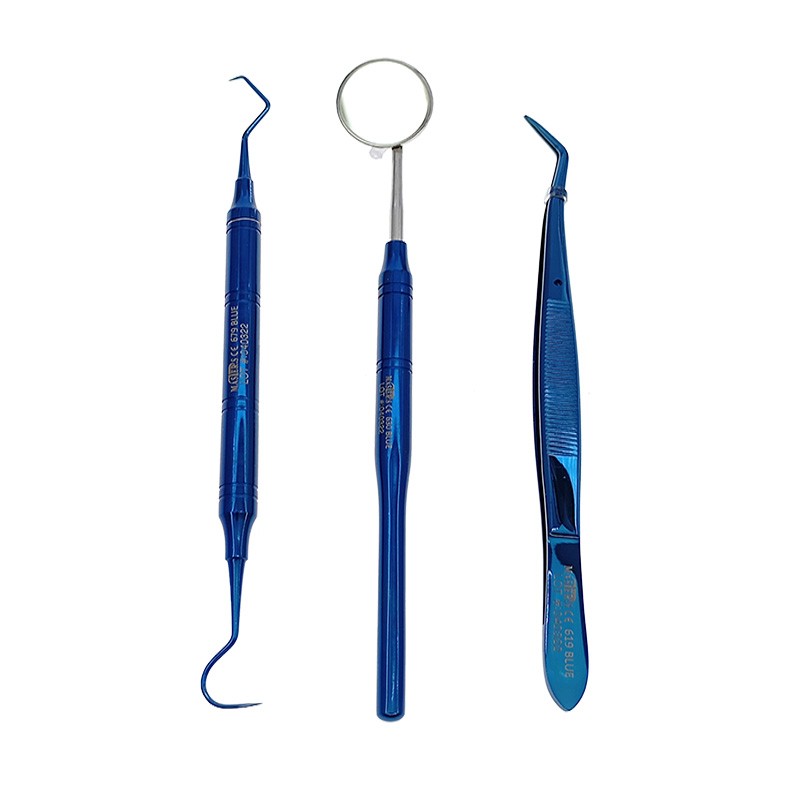 Kit de Exploración de titanio Azul para Implantes