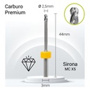 Carburo 3mm para Zirconio S3-J43-025