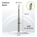 Carburo 3mm para PMMA,PEEK V3-J10-020