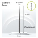 Carburo 3mm para Zirconio,PMMA,Cera, Sinter ZZ3-J10-005