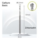 Carburo 3mm para PMMA,Cera ZZ3-J12-020