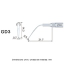 Punta ultrasonidos Woodpecker GD3 compatible Satelec | Profilaxis