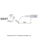 Punta ultrasonidos Woodpecker GD4T compatible Satelec | Profilaxis Tratamiento Titanio