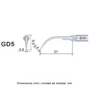 Punta ultrasonidos Woodpecker GD5 compatible Satelec | Profilaxis