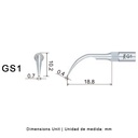 Punta ultrasonidos Woodpecker GS1 compatible Sirona | Profilaxis