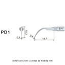 Punta ultrasonidos Woodpecker PD1 compatible Satelec | Perio