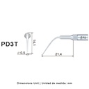 Punta ultrasonidos Woodpecker PD3T compatible Satelec | Perio, Tratamiento Titanio