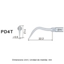 Punta ultrasonidos Woodpecker PD4T compatible Satelec | Perio, Tratamiento Titanio