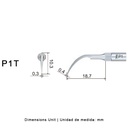 Punta ultrasonidos Woodpecker P1T compatible EMS | Perio, Tratamiento Titanio