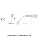 Punta ultrasonidos Woodpecker P3D compatible EMS | Perio, Diamantada