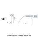 Punta ultrasonidos Woodpecker P3T compatible EMS | Perio, Tratamiento Titanio