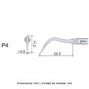 Punta ultrasonidos Woodpecker P4 compatible EMS | Perio