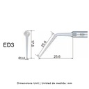 Punta ultrasonidos Woodpecker ED3 compatible Satelec | Endo