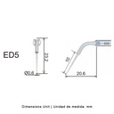 Punta ultrasonidos Woodpecker ED5 compatible Satelec | Endo